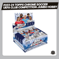 2023-24 Topps Chrome Soccer UEFA Club Competition Jumbo Hobby Trading Cards LV