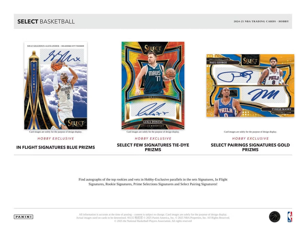 2024-25 Panini Select Basketball Hobby Trading Cards
