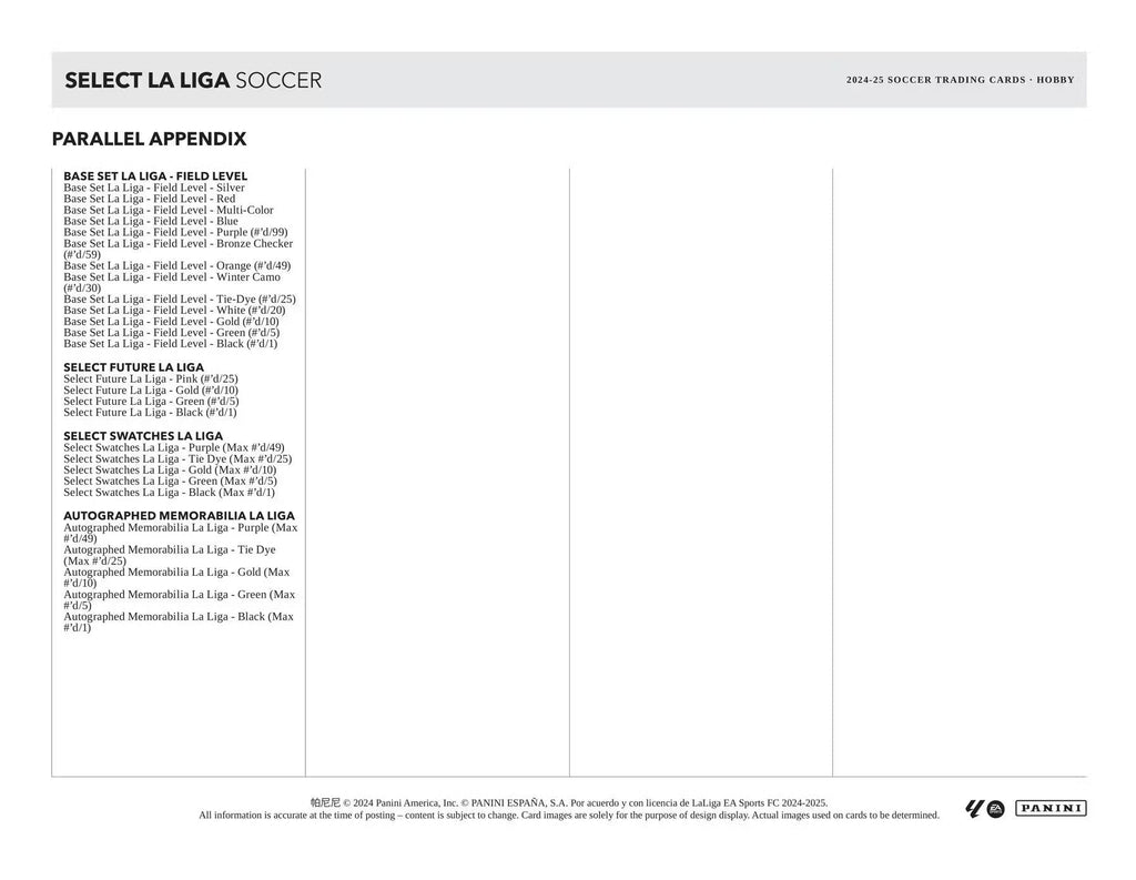 2024-25 Panini Select Soccer La Liga Hobby Trading Cards