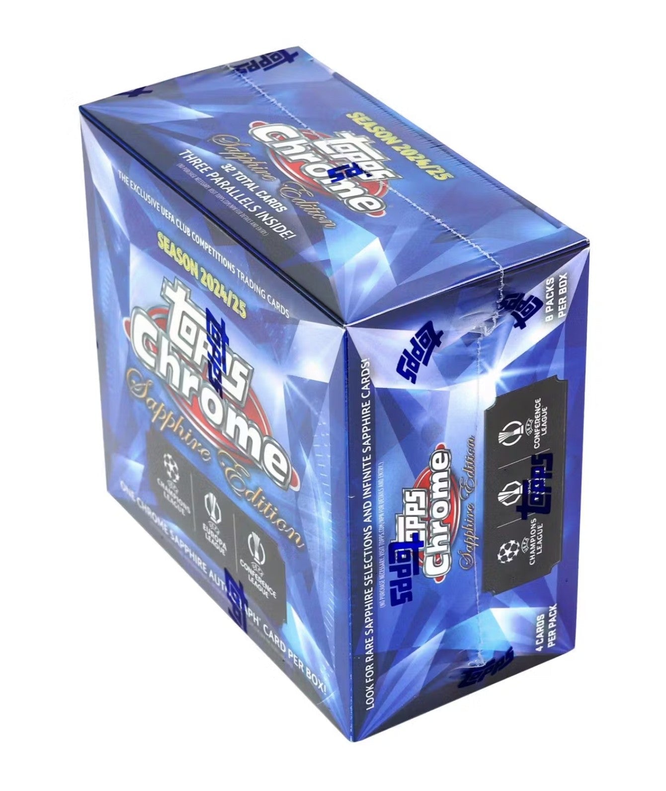 2024-25 Topps Chrome UEFA Club Competitions Soccer Sapphire Edition Trading Cards