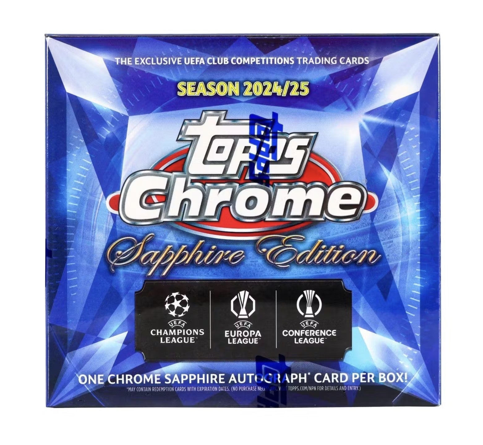 2024-25 Topps Chrome UEFA Club Competitions Soccer Sapphire Edition Trading Cards