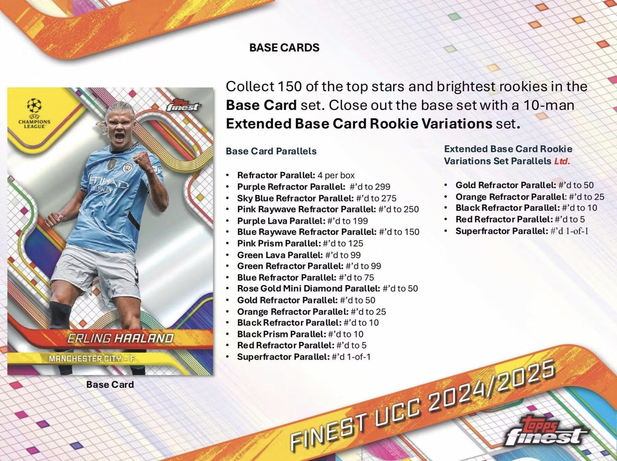 2024-25 Topps Finest UEFA Club Competitions Soccer Trading Cards