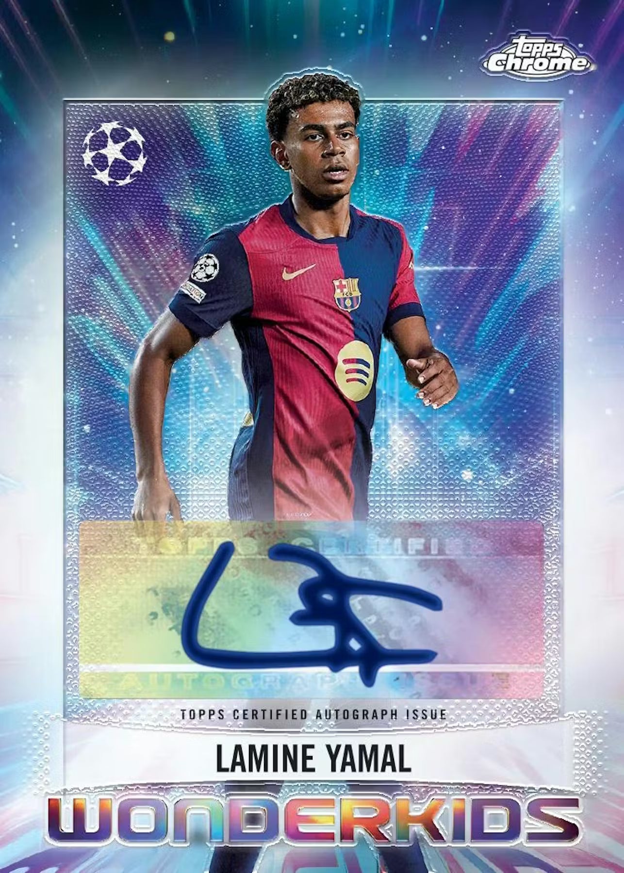 2024-25 Topps Chrome UEFA Club Competitions Soccer Blaster Trading Cards