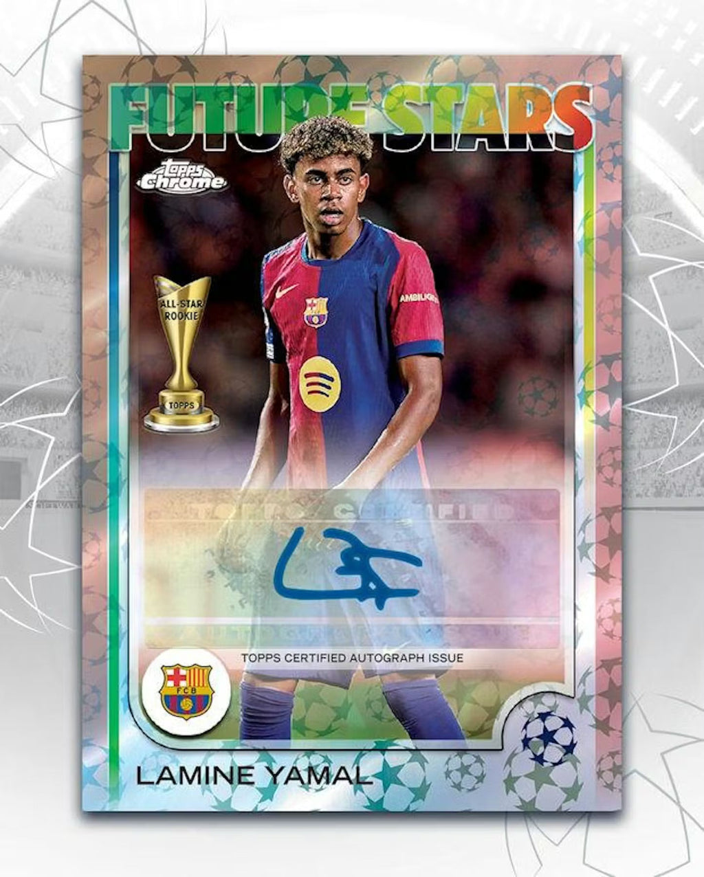 2024-25 Topps Chrome Logofractor UEFA Club Competitions Soccer Trading Cards