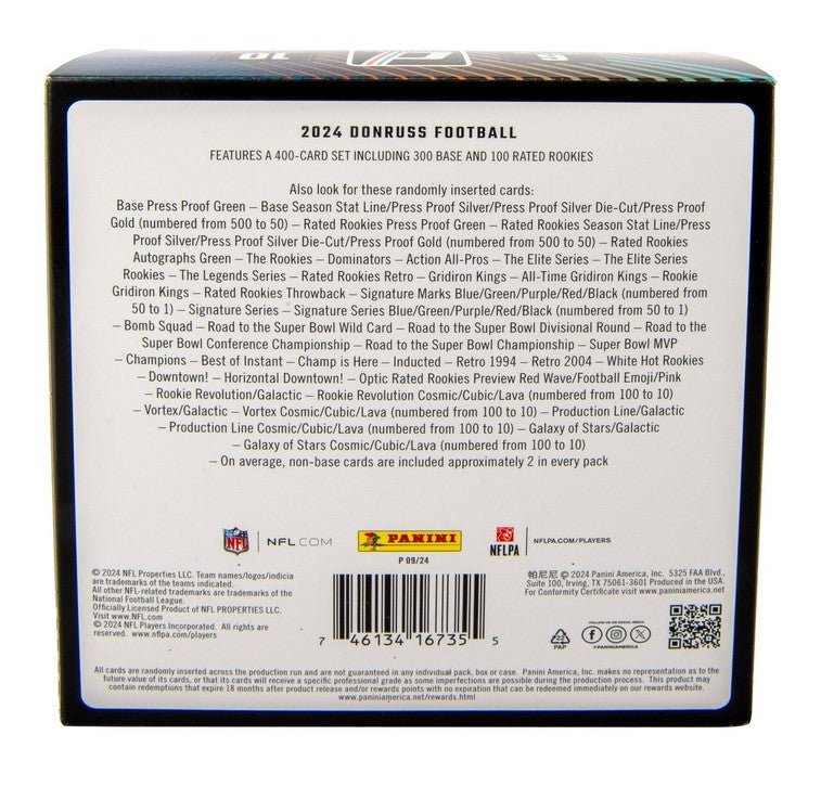 2024 Panini Donruss Football Mega Trading Cards LV