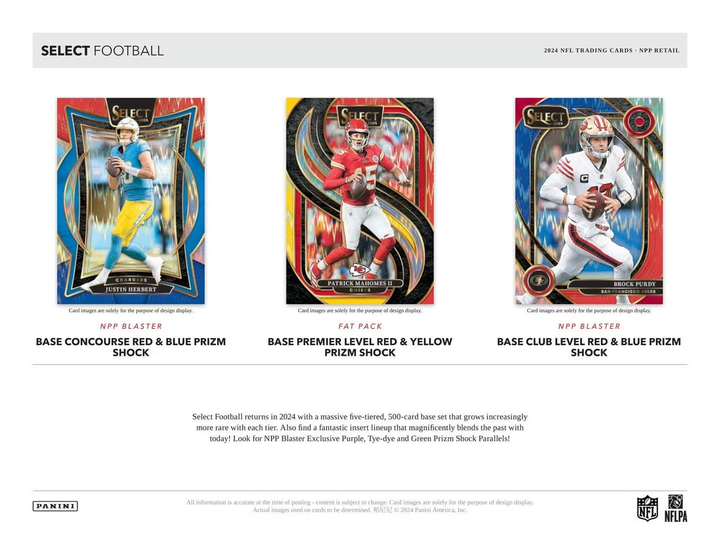 2024 Panini Select Football Blaster Trading Cards