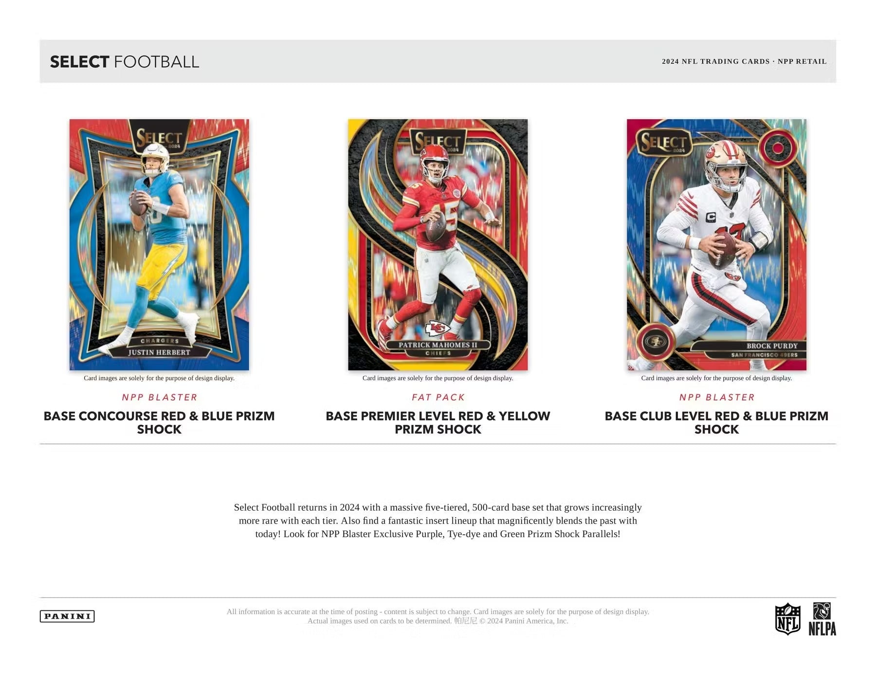2024 Panini Select Football Blaster Trading Cards