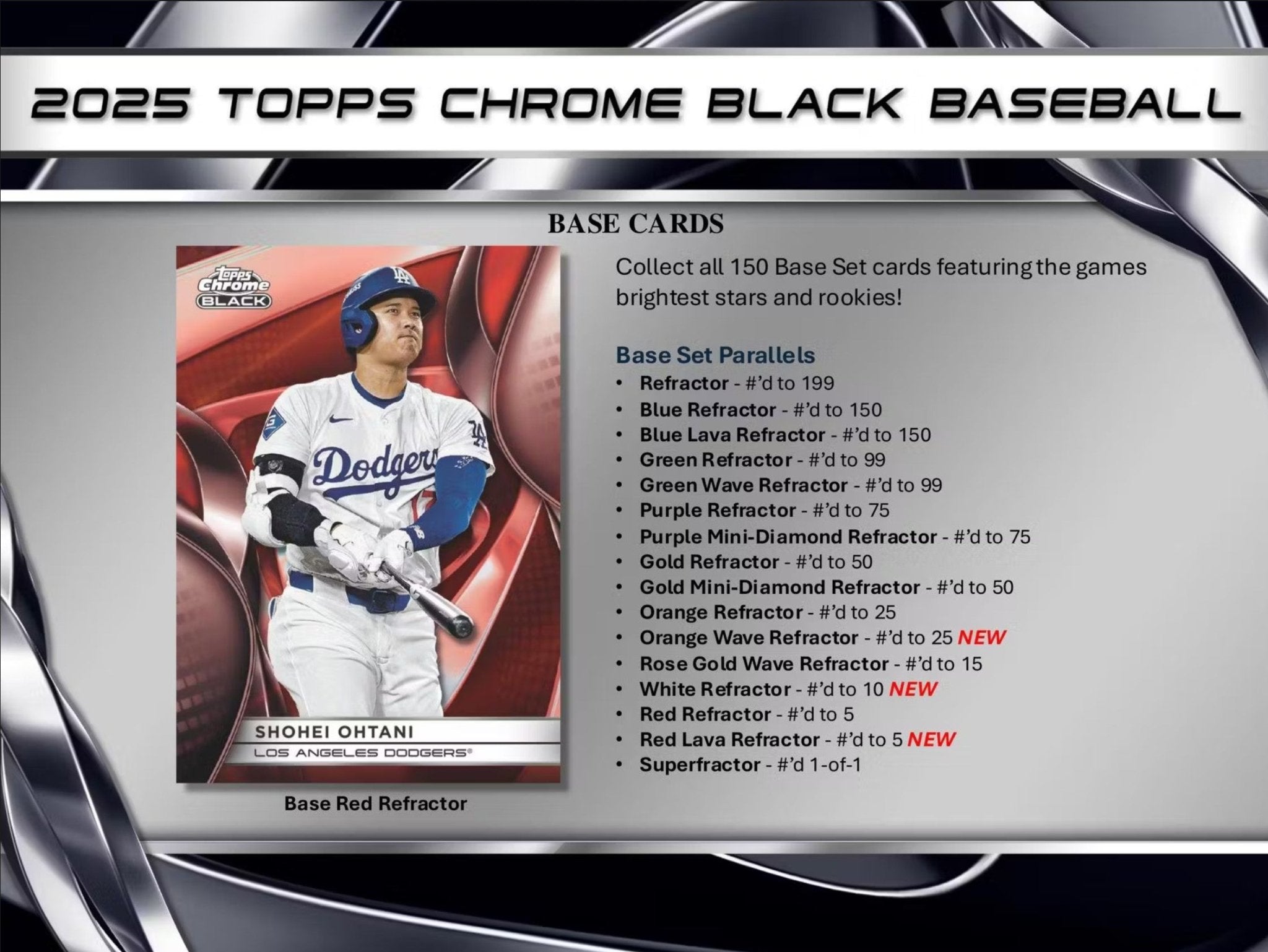 2024 Topps Chrome Black Baseball Hobby Trading Cards