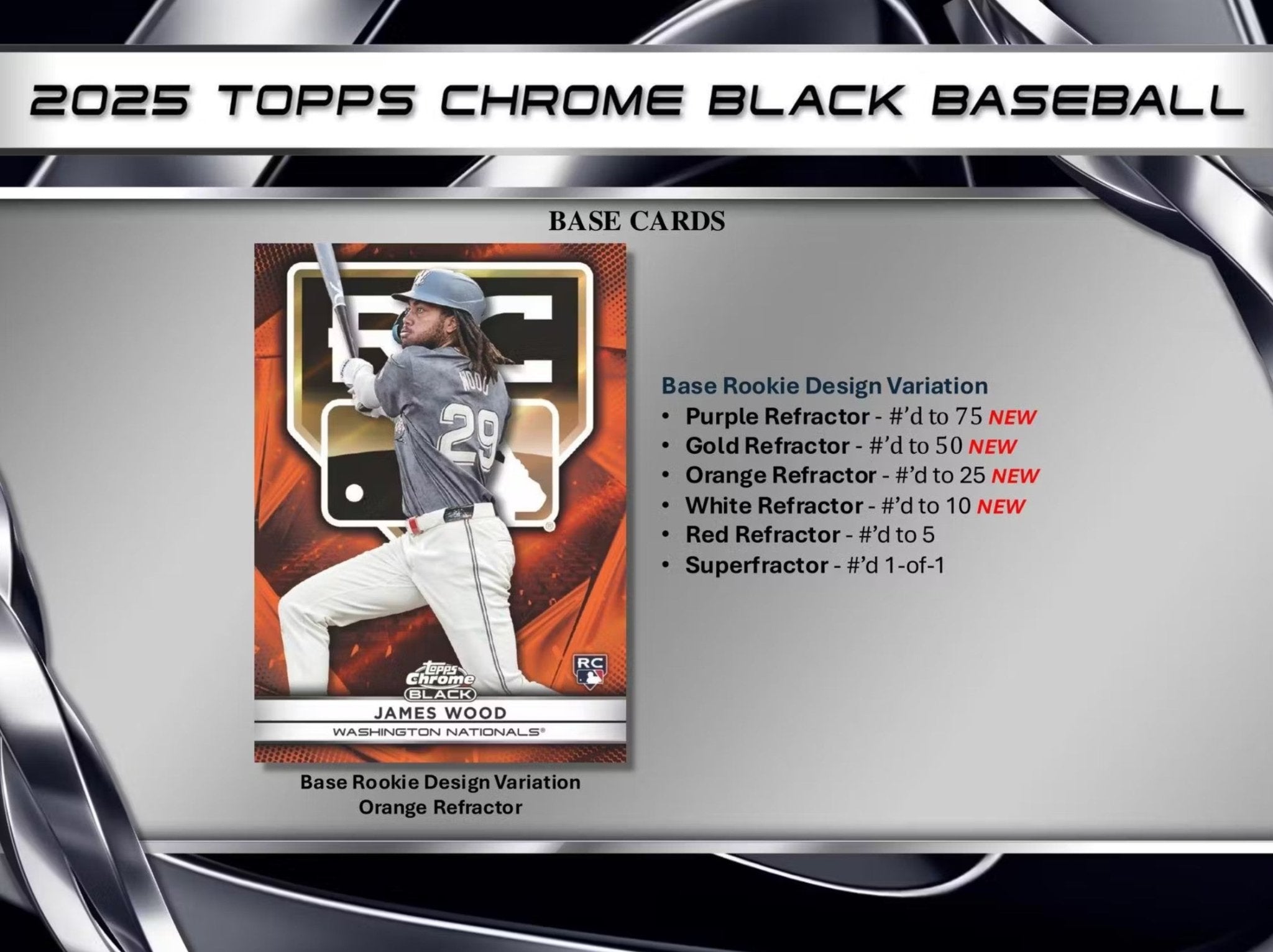 2024 Topps Chrome Black Baseball Hobby Trading Cards