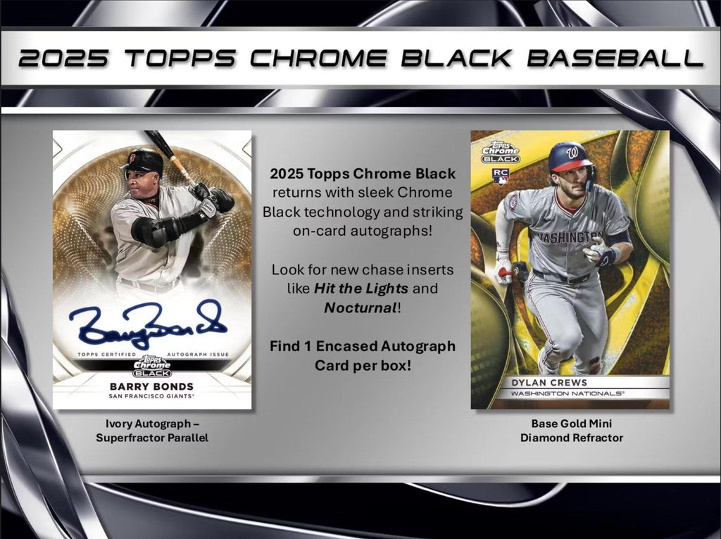 2024 Topps Chrome Black Baseball Hobby Trading Cards