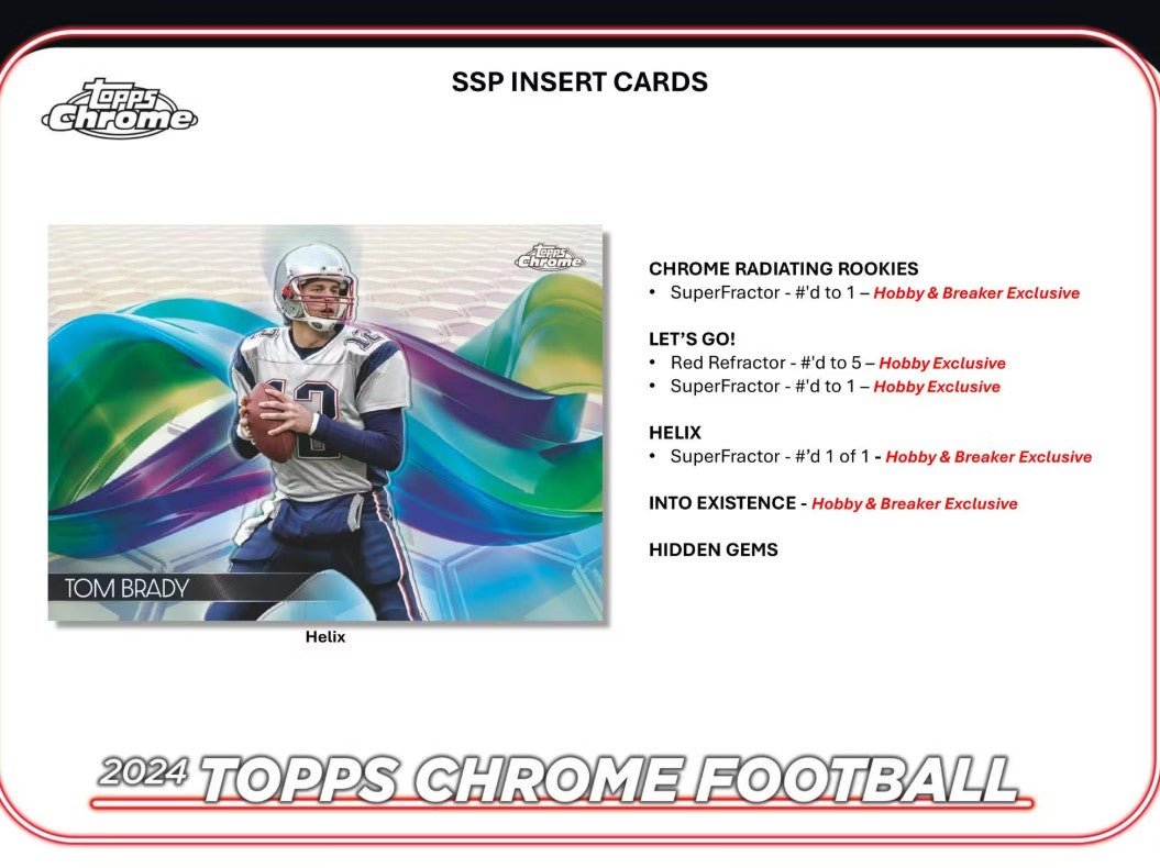 2024 Topps Chrome Football Hobby Trading Cards