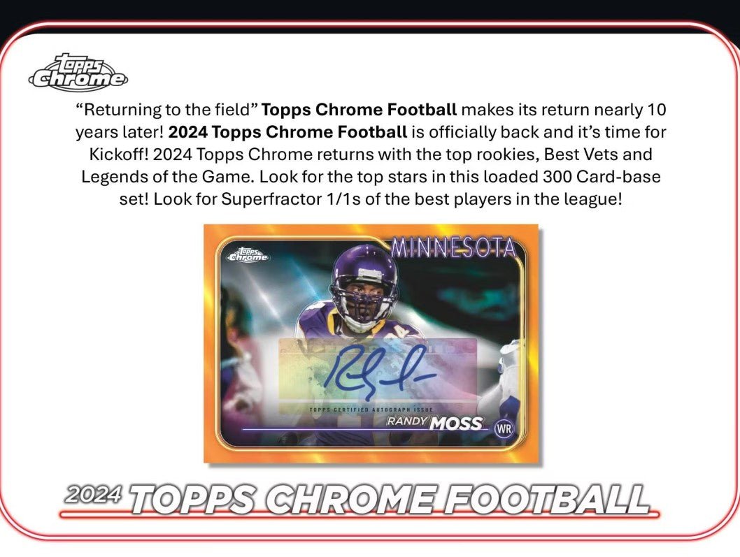 2024 Topps Chrome Football Mega Trading Cards