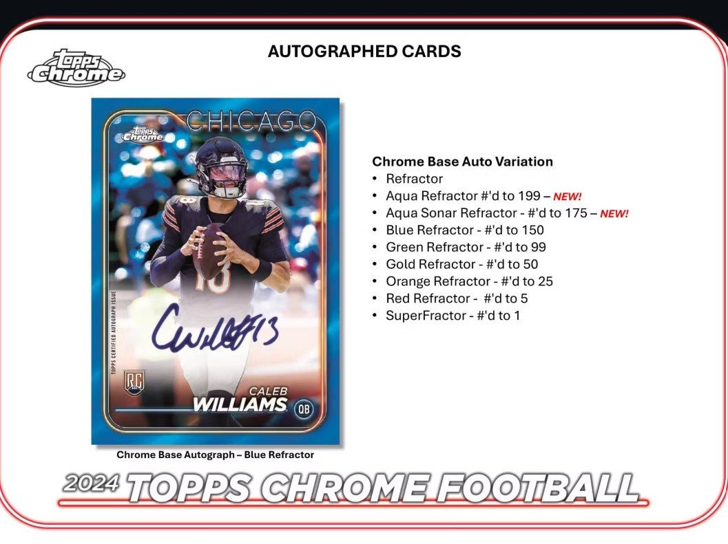 2024 Topps Chrome Football Mega Trading Cards