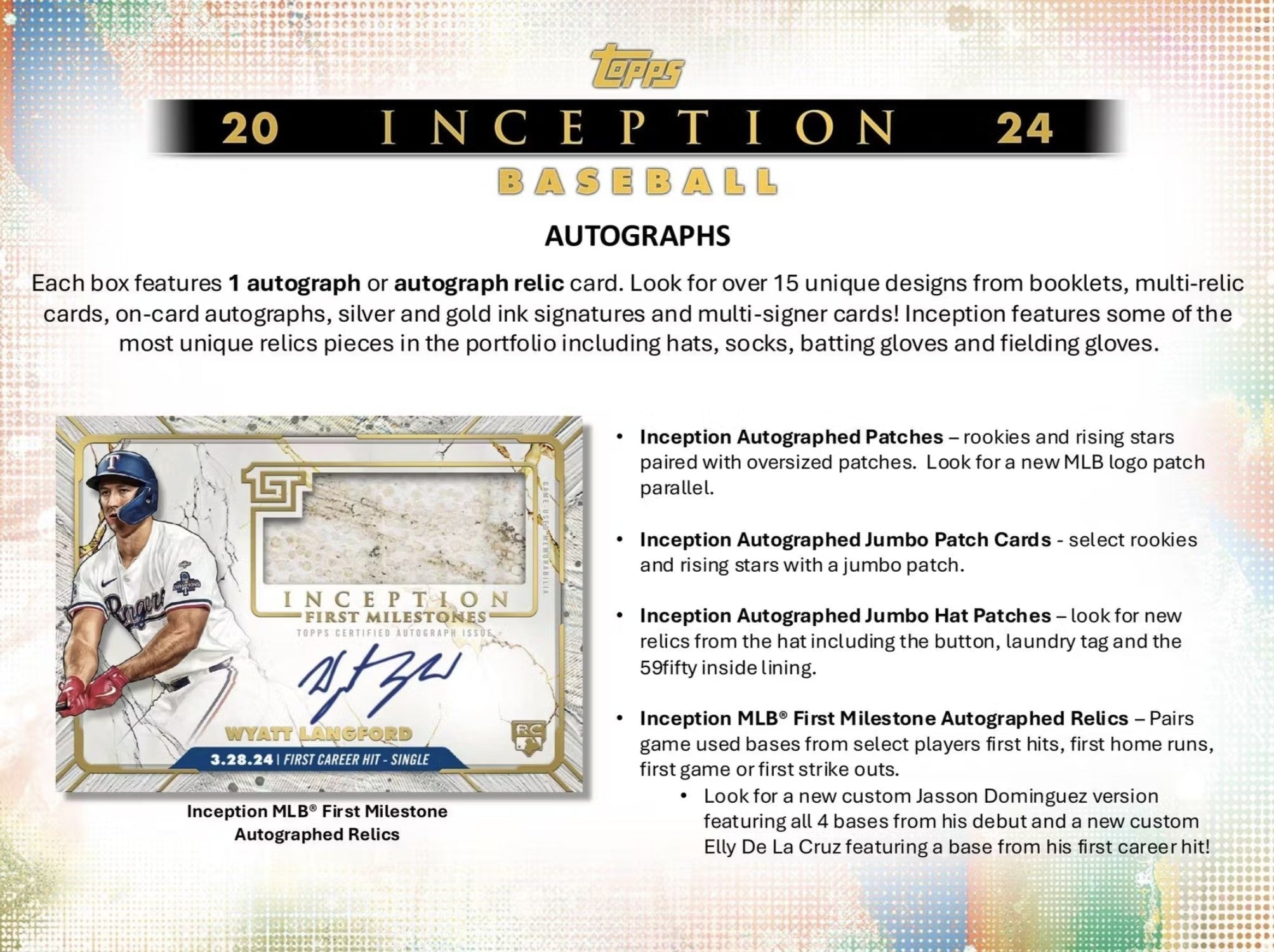 2024 Topps Inception Baseball Hobby Trading Cards