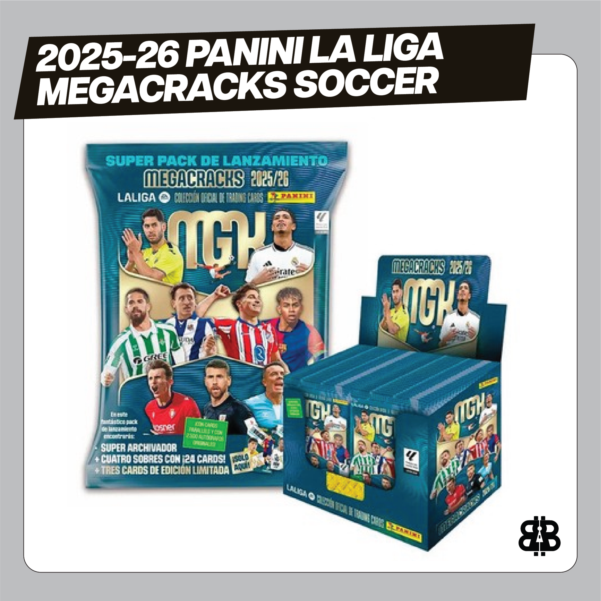 2025-26 Panini La Liga Megacracks Soccer Trading Cards LV