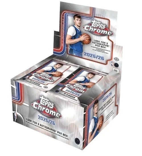 2025-26 Topps Chrome Basketball Jumbo 8 Box Case (Ships Sealed Only)