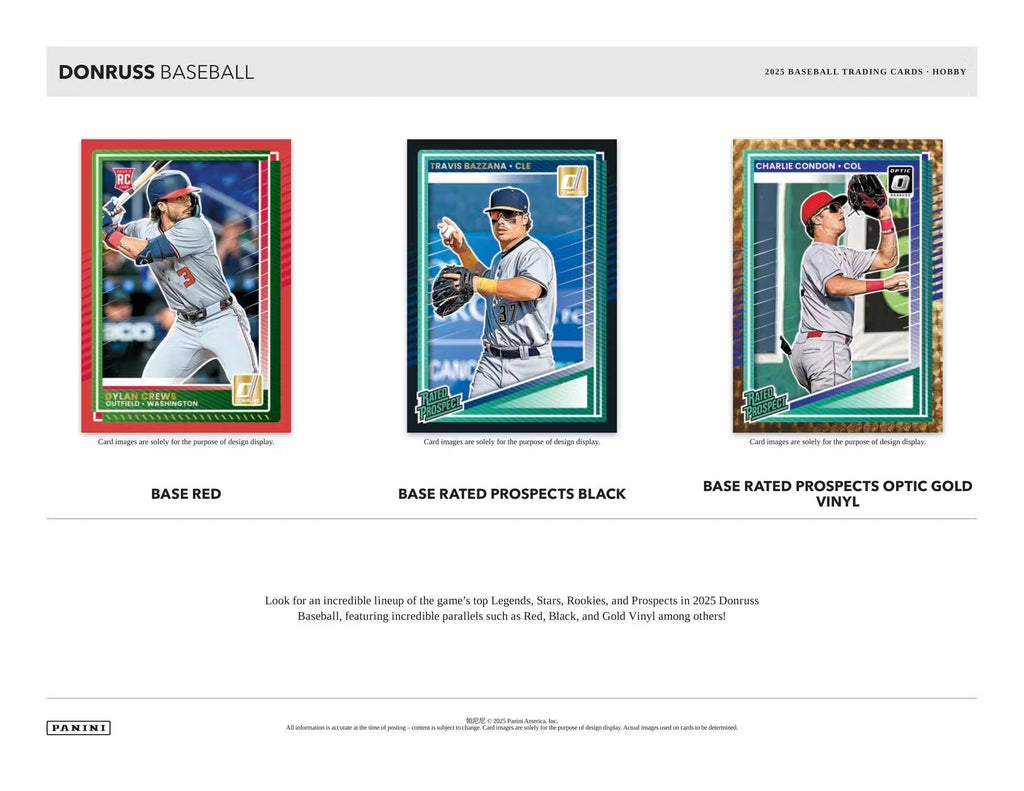 2025 Panini Donruss Baseball Hobby Trading Cards