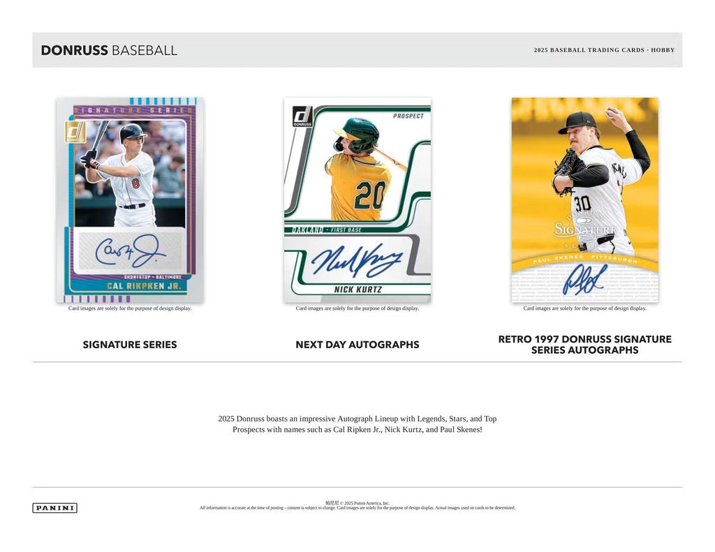 2025 Panini Donruss Baseball Hobby Trading Cards