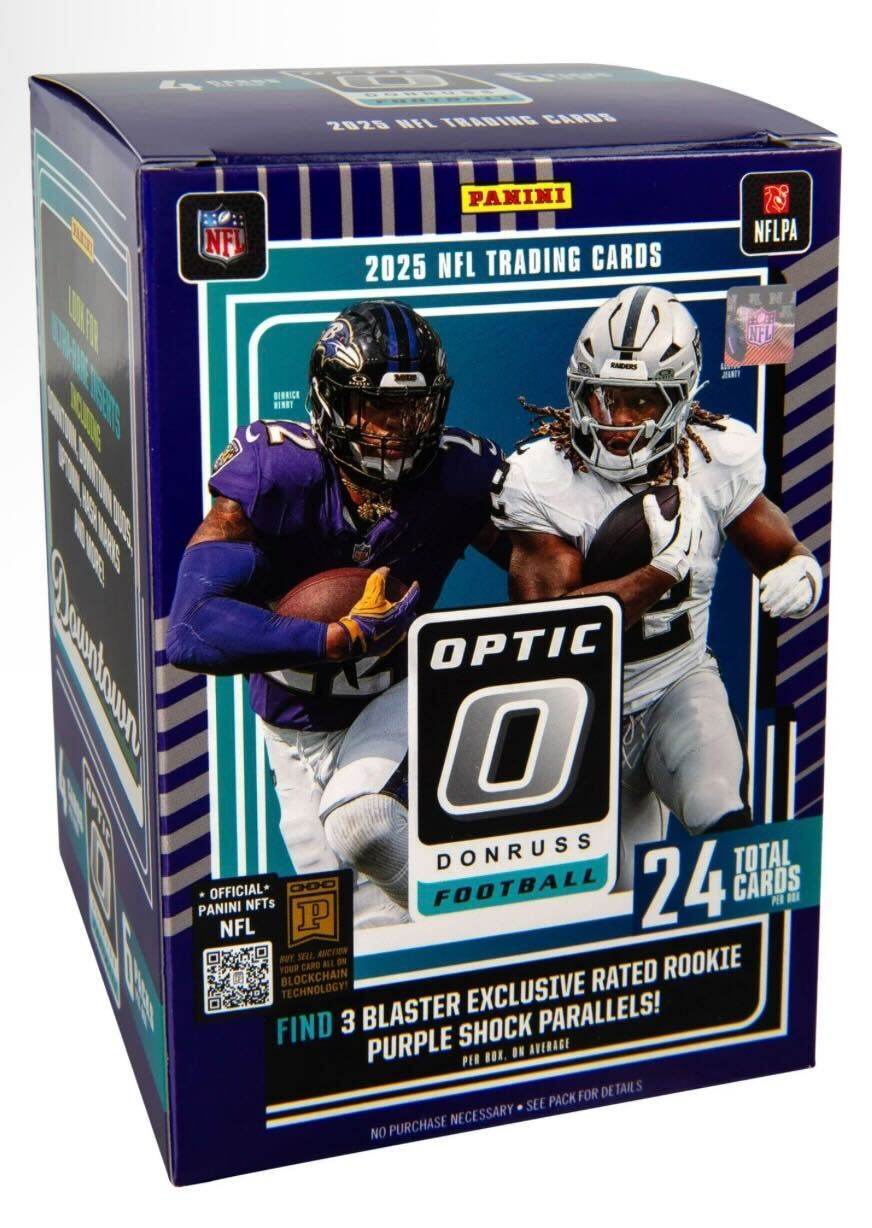 2025 Panini Donruss Optic Football Blaster Trading Cards Purple Shock