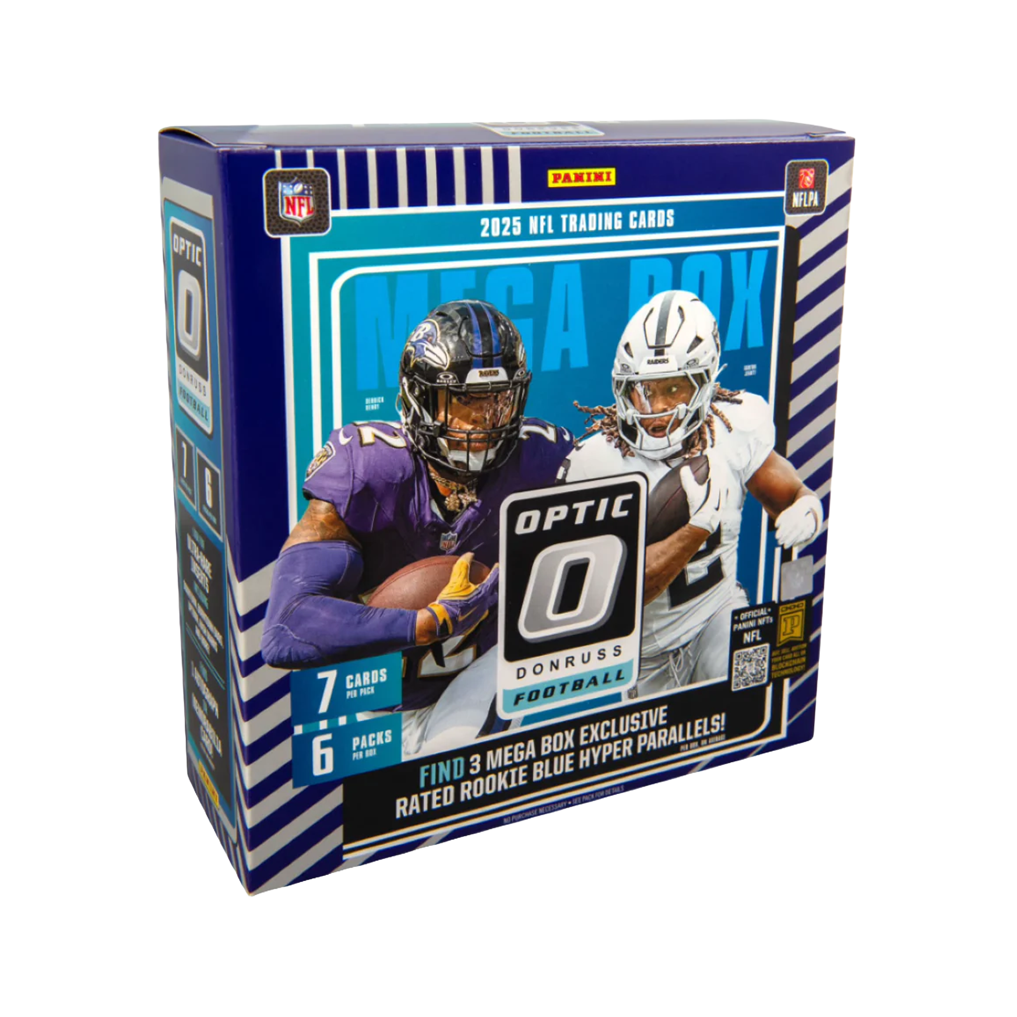 2025 Panini Donruss Optic Football Mega Trading Cards Blue Hyper LV