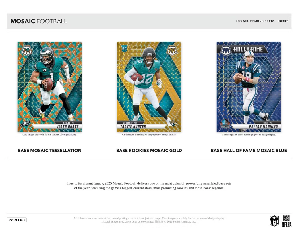 2025 Panini Mosaic Football Hobby Trading Cards