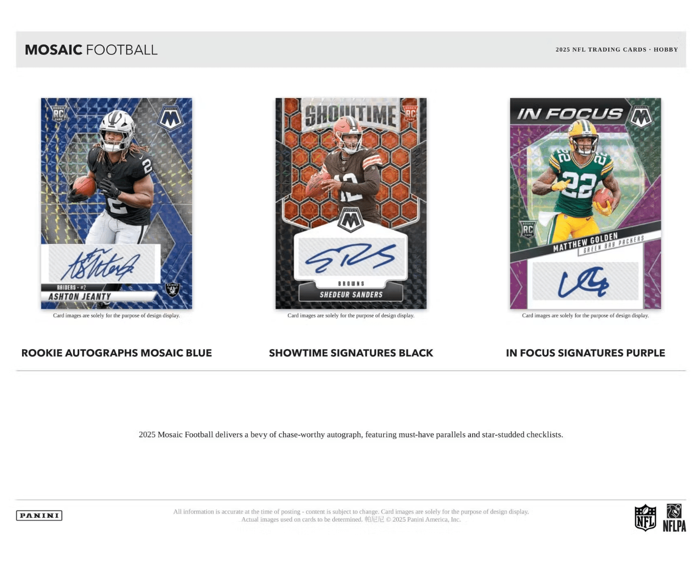 2025 Panini Mosaic Football Hobby Trading Cards