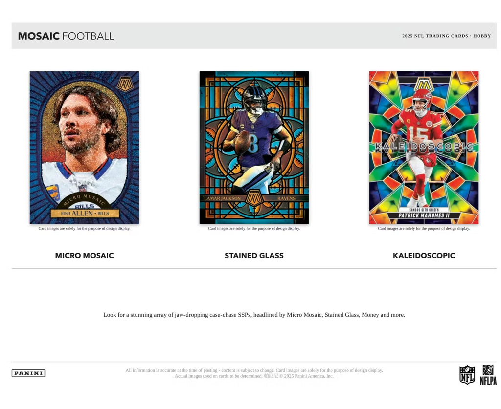 2025 Panini Mosaic Football Hobby Trading Cards