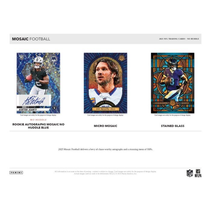 2025 Panini Mosaic Football No Huddle Trading Cards