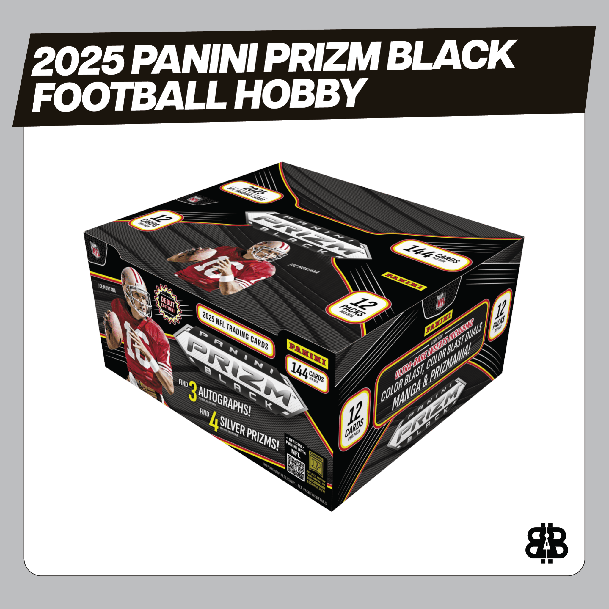 2025 Panini Prizm Black Football Hobby Trading Cards LV