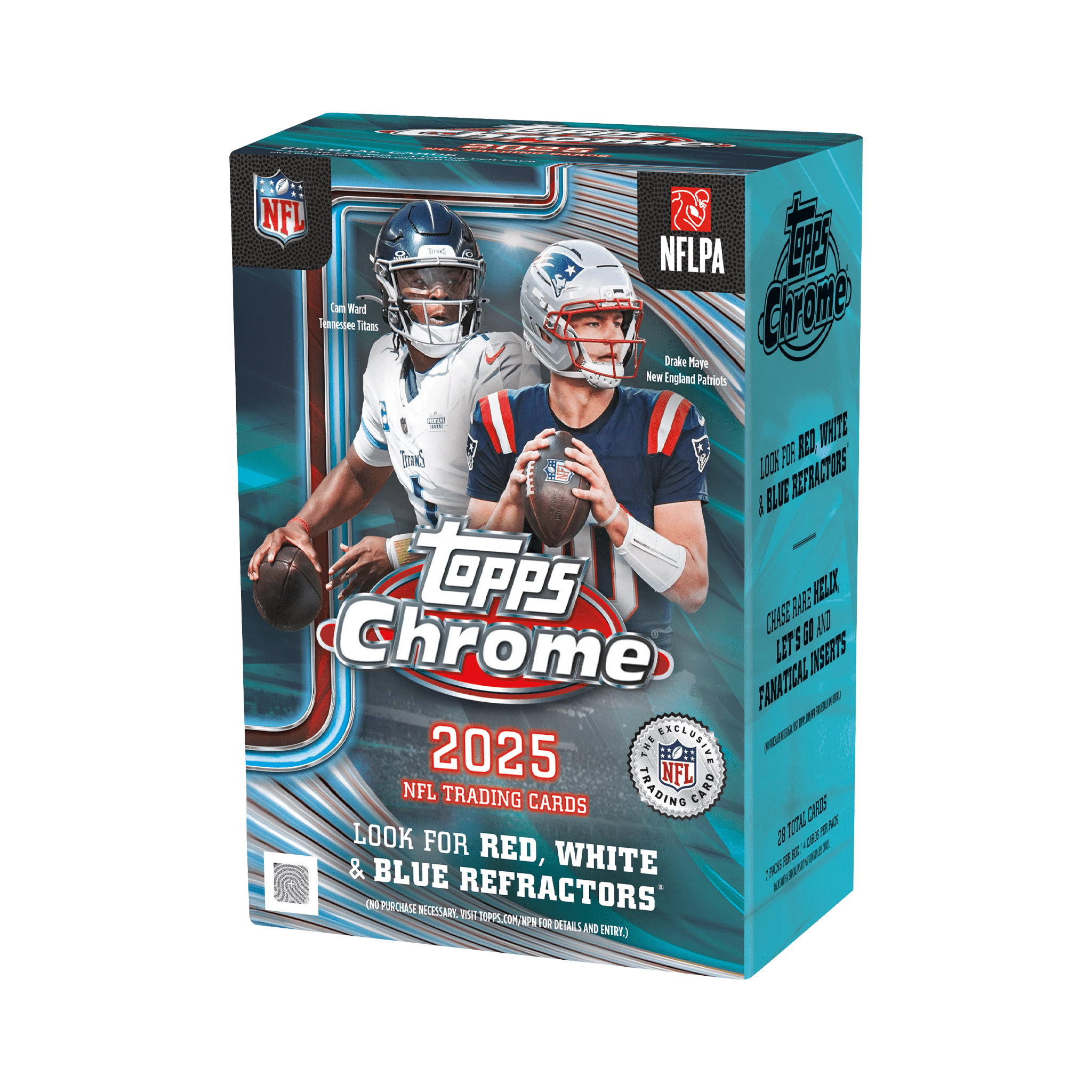 2025 Topps Chrome Football Blaster Trading Cards