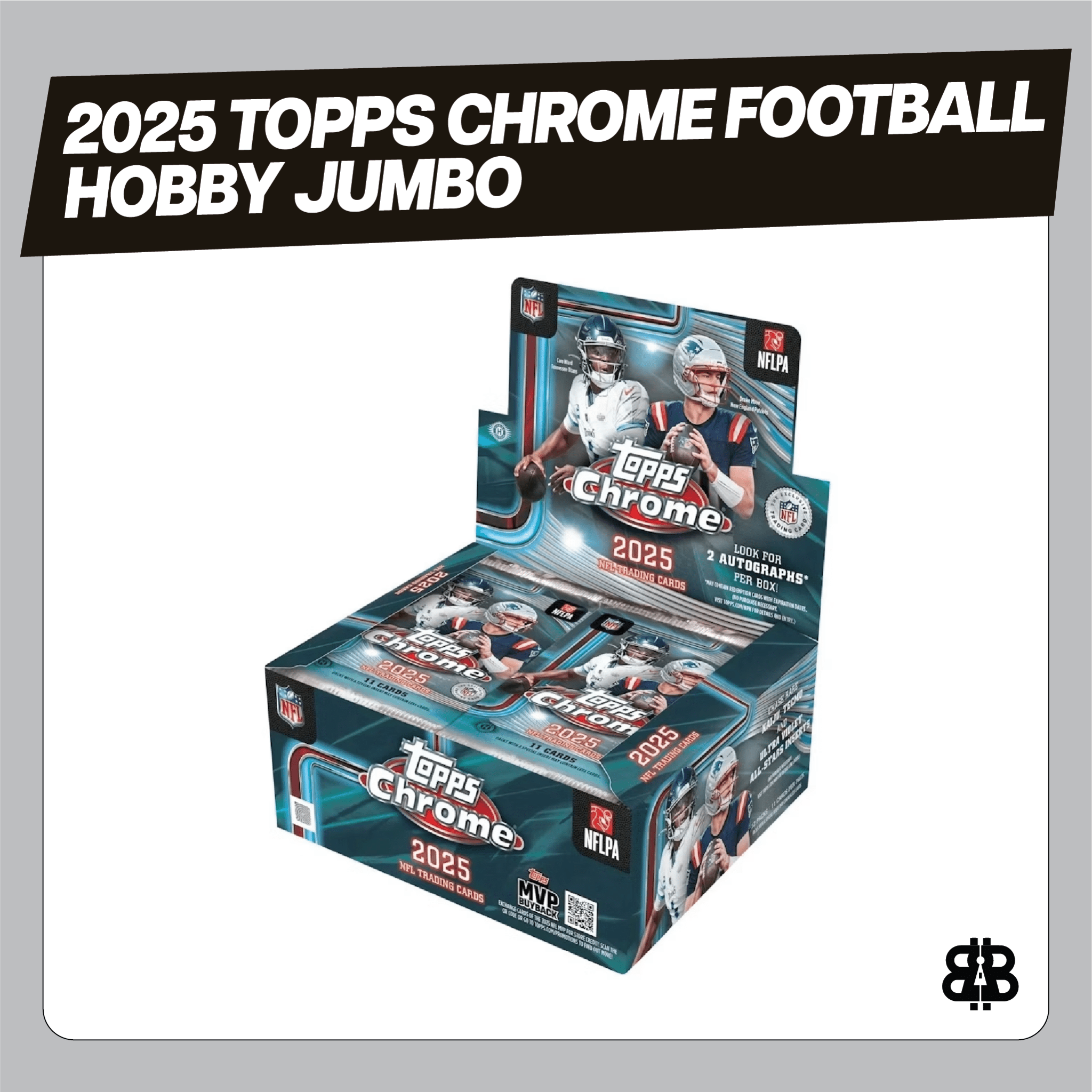 2025 Topps Chrome Football Hobby Jumbo Trading Cards LV