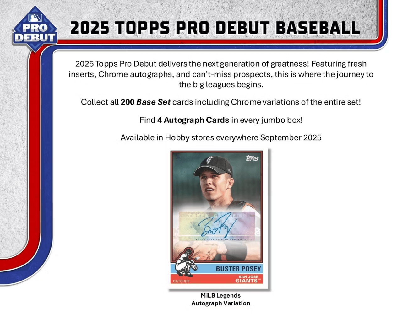 2025 Topps Pro Debut Baseball Hobby Jumbo Trading Cards