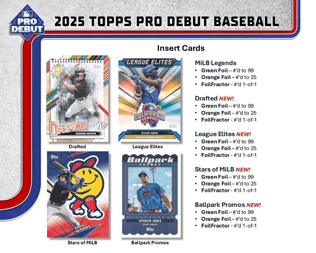 2025 Topps Pro Debut Baseball Hobby Jumbo Trading Cards