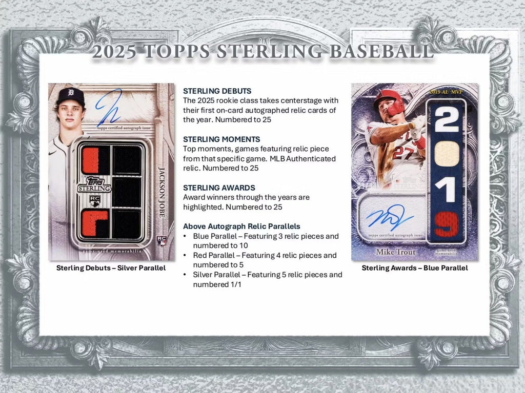 2025 Topps Sterling Baseball Hobby Trading Cards