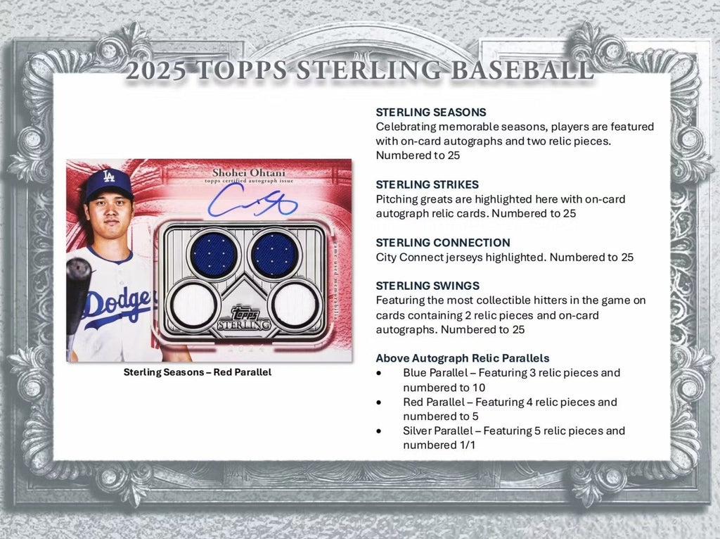 2025 Topps Sterling Baseball Hobby Trading Cards