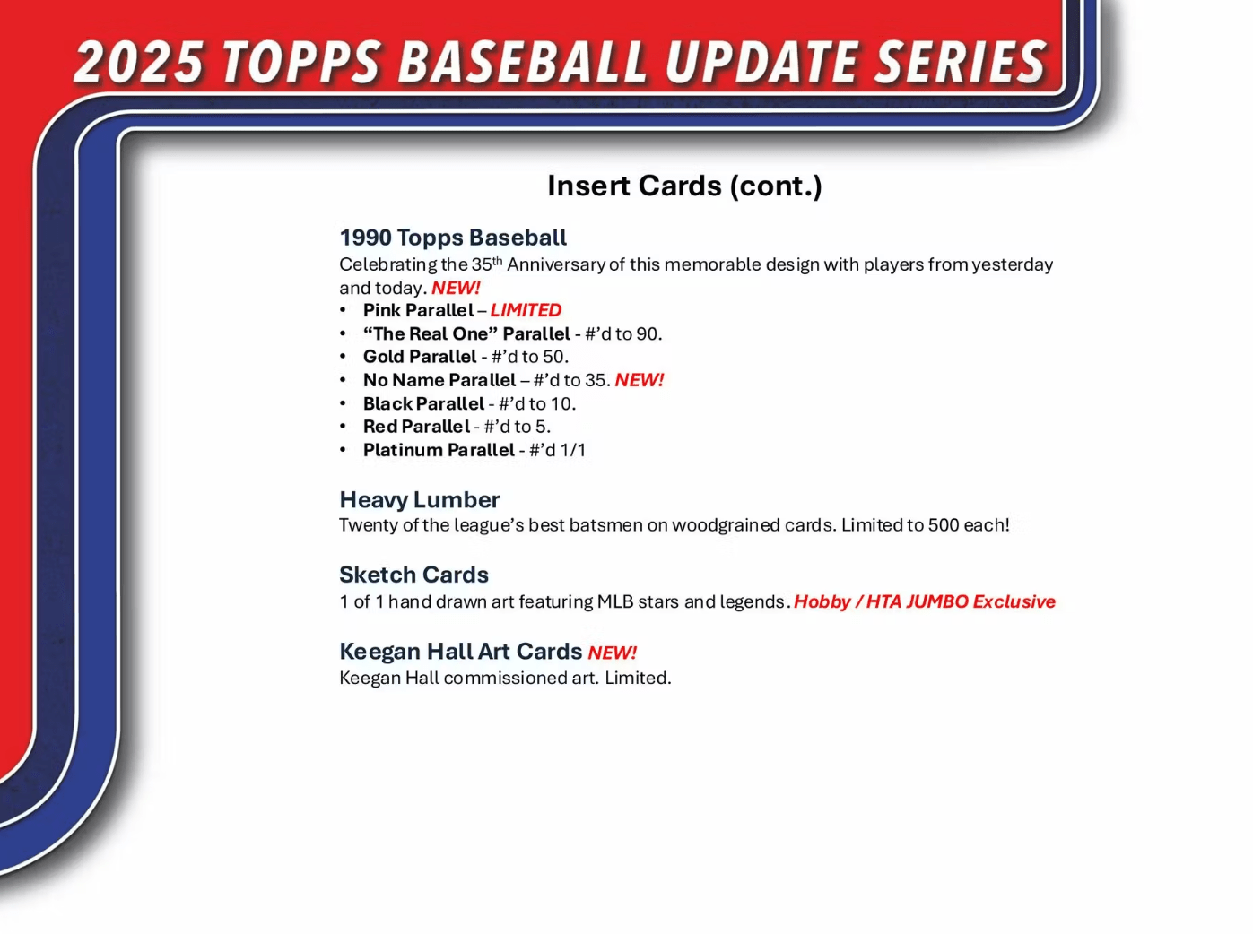 2025 Topps Update Series Baseball Hobby Jumbo Trading Cards