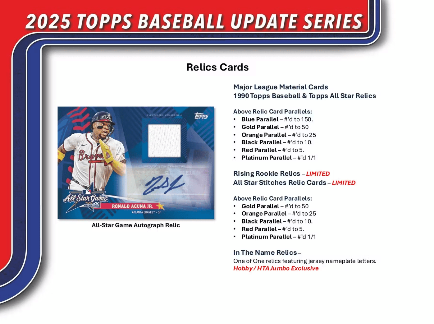 2025 Topps Update Series Baseball Hobby Jumbo Trading Cards
