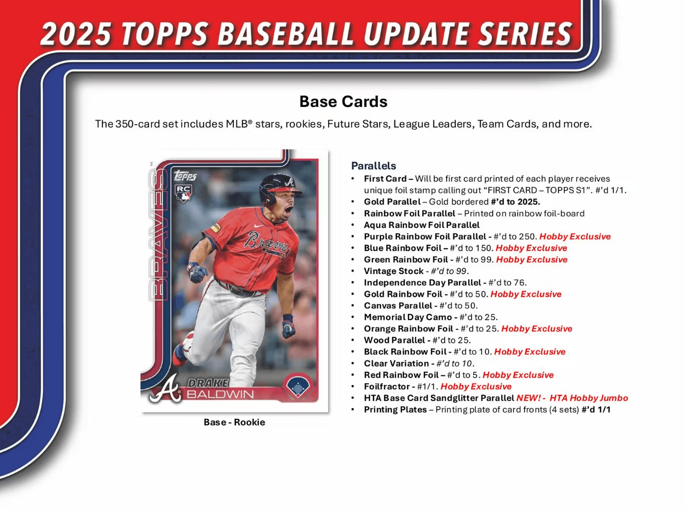 2025 Topps Update Series Baseball Hobby Jumbo Trading Cards