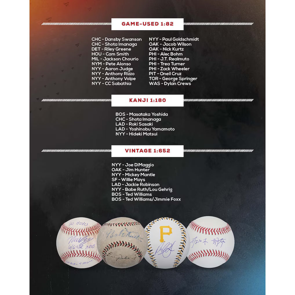 2025 Under Wraps Autographed Baseballs Vol 2