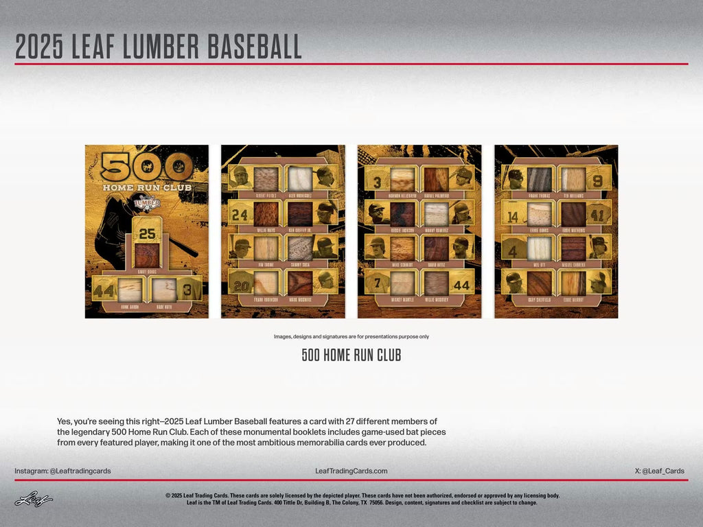 2025 Leaf Lumber Baseball Hobby Trading Cards