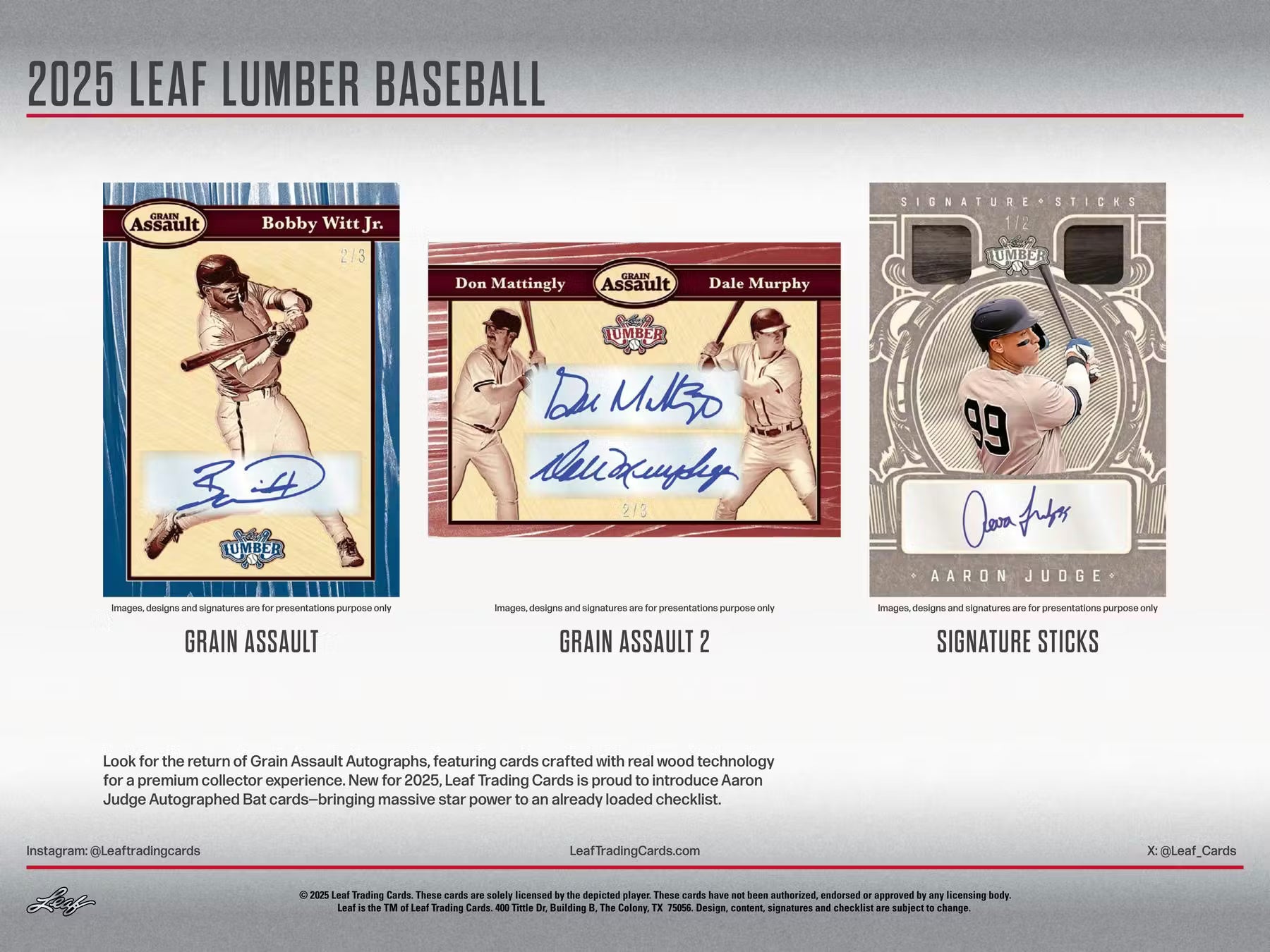 2025 Leaf Lumber Baseball Hobby Trading Cards