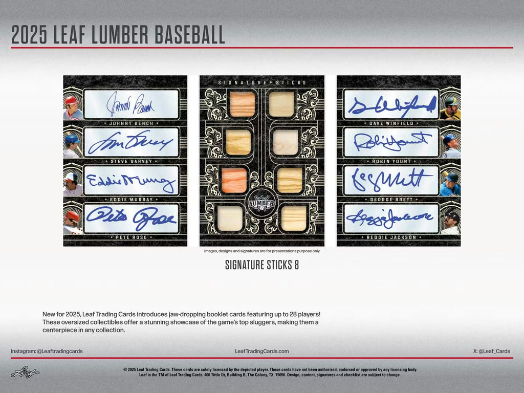 2025 Leaf Lumber Baseball Hobby Trading Cards