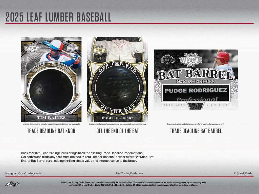 2025 Leaf Lumber Baseball Hobby Trading Cards