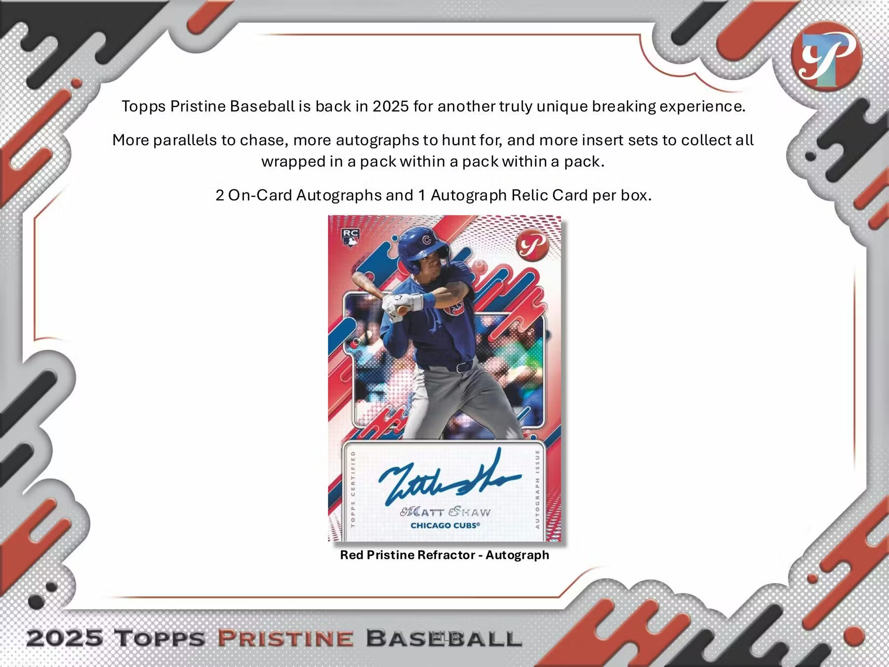 2025 Topps Pristine Baseball Hobby Trading Cards