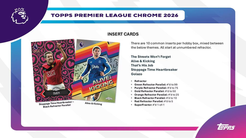 2026 Topps Chrome Premier League EPL Soccer Breakers Delight Trading Cards