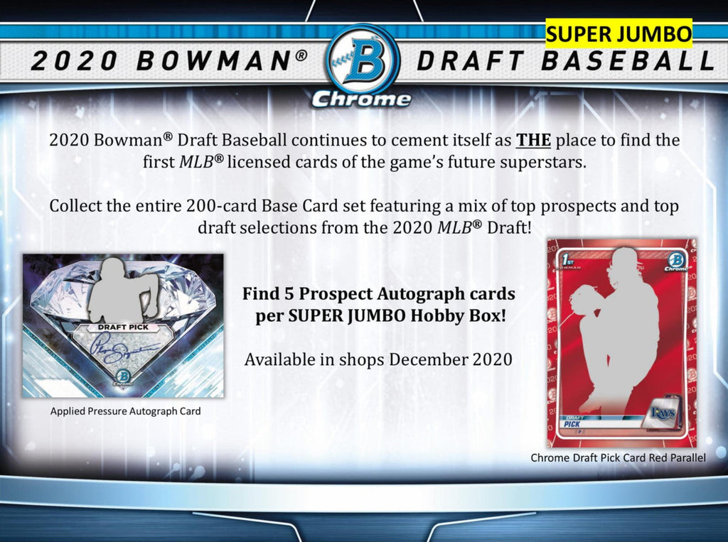 2020 Topps Bowman Draft Baseball Super Jumbo Trading Cards