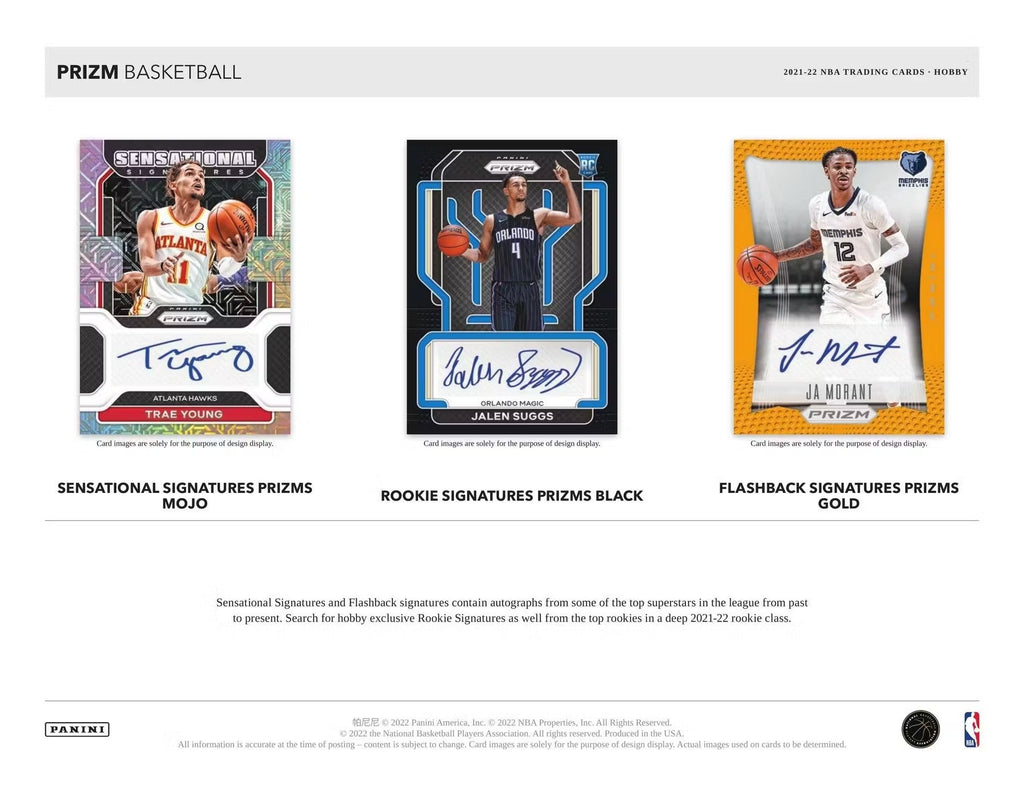 2021-22 Panini Prizm Basketball FOTL Trading Cards