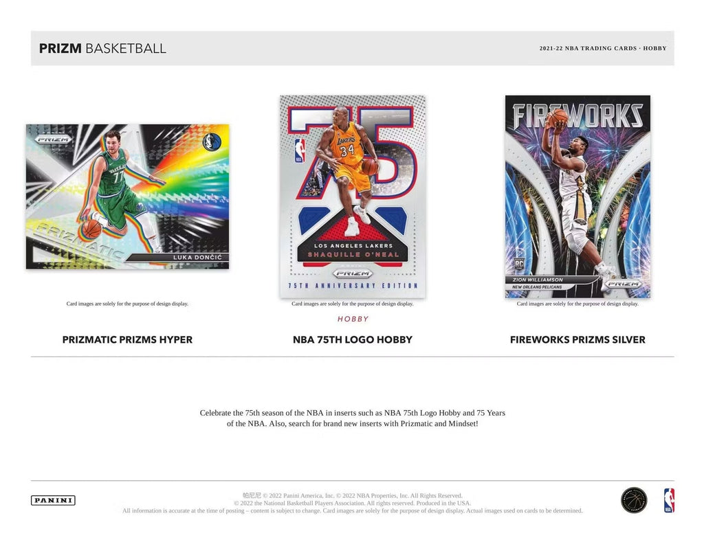 2021-22 Panini Prizm Basketball Hobby Trading Cards