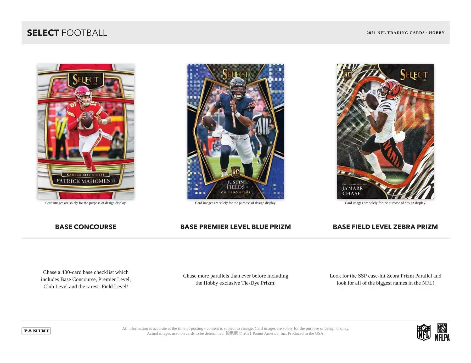 2021 Panini Select Football Hobby Trading Cards