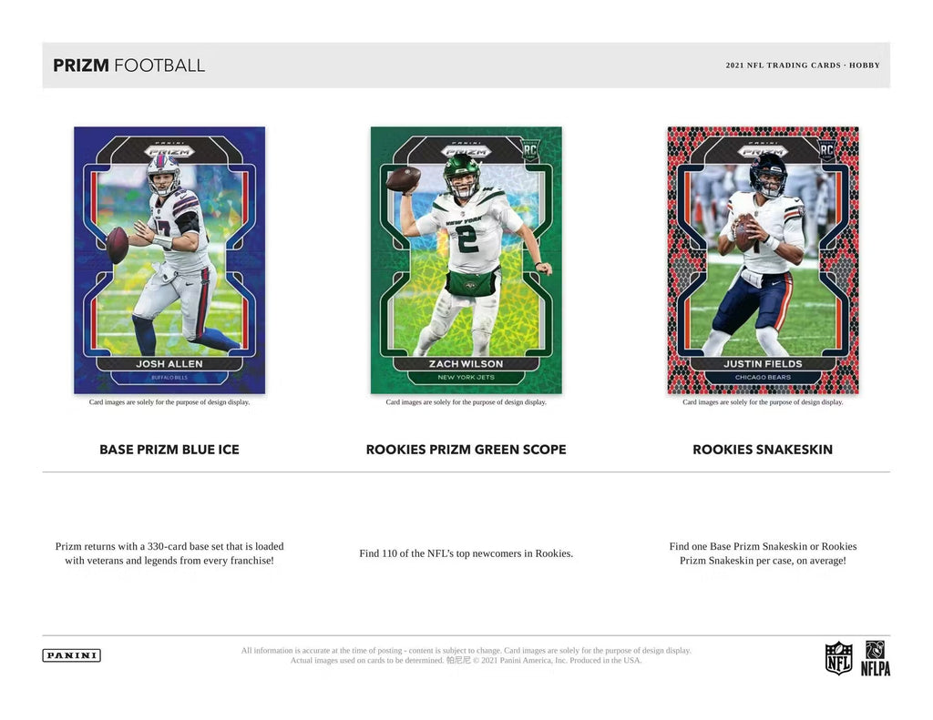 2021 Panini Prizm Football Hobby Trading Cards